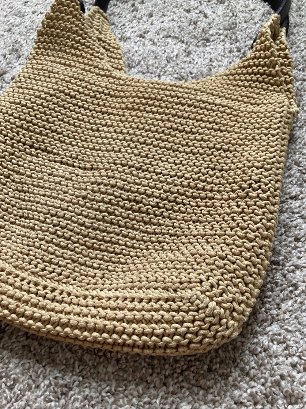 The Sak Crochet Woven Shoulder Bag Neutral Boho Coastal Retro Vacation Purse - Picture 2 of 5